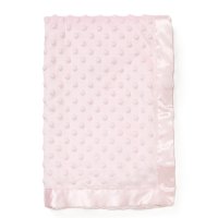 VEL03P: Baby Pink Luxury Ultra Soft Bubble Velour Wrap On A Satin Padded Hanger