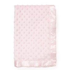 VEL03P: Baby Pink Luxury Ultra Soft Dimple Wrap On A Satin Padded Hanger