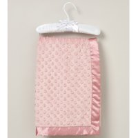 VEL03R: Baby Dusky Pink Luxury Ultra Soft Dimple Wrap On A Satin Padded Hanger