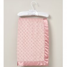 VEL03R: Baby Dusky Pink Luxury Ultra Soft Dimple Wrap On A Satin Padded Hanger