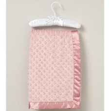 VEL03R: Baby Dusky Pink Luxury Ultra Soft Dimple Wrap On A Satin Padded Hanger