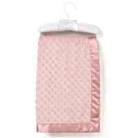 VEL03R: Baby Dusky Pink Luxury Ultra Soft Dimple Wrap On A Satin Padded Hanger