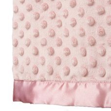 VEL03R: Baby Dusky Pink Luxury Ultra Soft Dimple Wrap On A Satin Padded Hanger