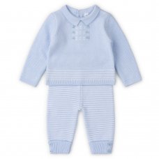 V21149: Baby Boys Knitted 2 Piece Outfit (0-12 Months)