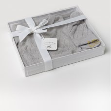W21813: Baby Boys Knitted 4 Piece Outfit In A  Luxury Gift Box (NB-6 Months, boxes slight marks/damage)