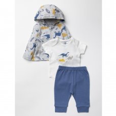 W22552:  Baby Boys Dinosaur 3 Piece Outfit (0-12 Months)