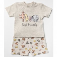 W22949: Baby Winnie The Pooh T-Shirt & Short Outfit (0-12 Months)