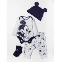 W23287: Baby Boys Mickey Mouse 4 Piece Outfit  (0-12 Months)