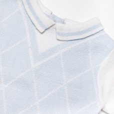 W23307: Baby Boys Cotton Knitted 2 Piece Outfit (0-9 Months)