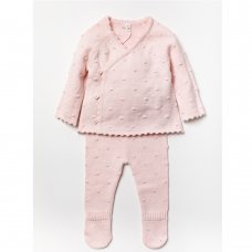 W23357: Baby Girls Knitted 2 Piece Outfit (0-9 Months)
