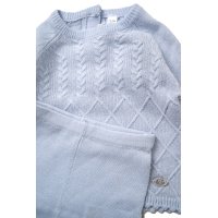W23385: Baby Boys Knitted 2 Piece Outfit (0-9 Months)