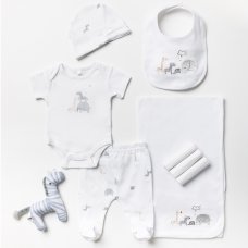 W23741: Baby Unisex Zebra 10 Piece Mesh Bag Gift Set (NB-6 Months)