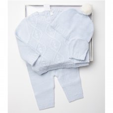 W24212: Baby Boys Knitted 4 Piece Outfit In A  Luxury Gift Box (NB-6 Months)