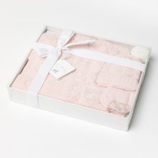 W24232: Baby Girls Knitted 4 Piece Outfit In A  Luxury Gift Box (NB-6 Months)