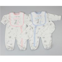 WF1677: Baby I Love Daddy 3 Piece All In One, Bib & Hat Set (0-9 Months)