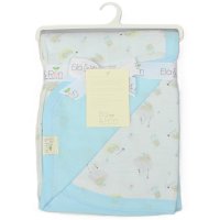 E13402: Baby Teddy Double Layer Muslin Wrap With waffle Lining