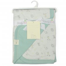 E13405: Baby Jungle Double Layer Muslin Wrap With Waffle Lining