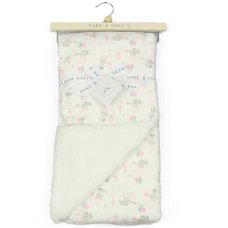 M16063: Baby Soft Mink Wrap with Sherpa Backing- Bunny