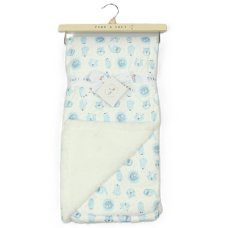 M16067: Baby Soft Mink Wrap with Sherpa Backing- Jungle