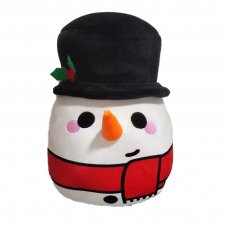 XCUSH345: Squidglys Christmas Festive Friends Cole the Snowman Plush Toy