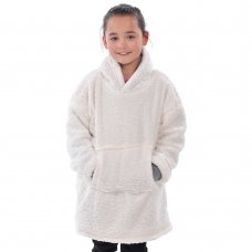 BAC215216: The Kids Eskimo Oversized Cosy Reversible Sherpa Hoodie (One Size)