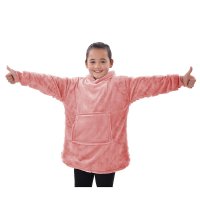 BAC215216: The Kids Eskimo Oversized Cosy Reversible Sherpa Hoodie (One Size)