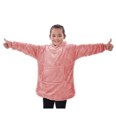 BAC215216: The Kids Eskimo Oversized Cosy Reversible Sherpa Hoodie (One Size)