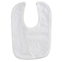 BB1: Plain White Velcro Bib (Made in UK)