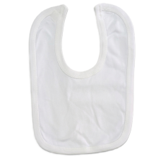 BB1: Plain White Velcro Bib (Made in UK)