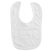 BB4: Plain Off- White Velcro Bib (Made in UK)