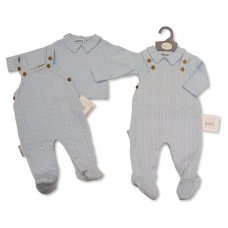 BIS-2020-2530: Baby Boys Top & Knitted Dungaree Outfit (NB-6Months)