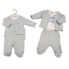 BIS-2020-2665: Baby Boys Little Prince 3 Piece Outfit (NB-6 Months)
