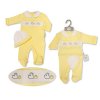 BIS-2120-6084: Baby All in One with Smocking and Hat - Ducks (NB-6 Months)