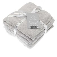 BIT194313: 2 Pack Baby Hooded Towels - Grey