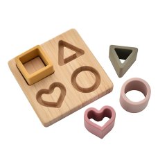 BM162: Bambino Silicone & Bamboo Heart Puzzle