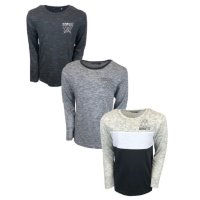 GX439: Boys 3 Pack Long Sleeve Tops (4-14 Years)