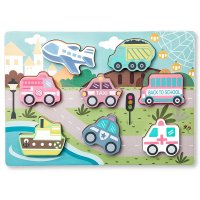 BT-24-0014: Wooden Educational Traffic Puzzle (9 pcs)