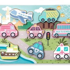 BT-24-0014: Wooden Educational Traffic Puzzle (9 pcs)
