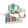 BT-24-0015: Wooden Educational Toy Trio (18 pcs) (Stacking Toy, Pull Toy, Bead Maze)