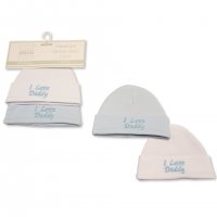 BW-0503-0477: Baby Boys Hats 2-Pack - I Love Daddy