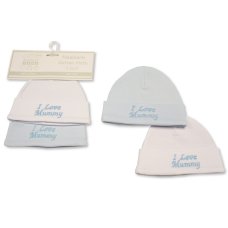 BW-0503-0478: Baby Boys Hats 2-Pack - I Love Mummy