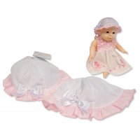 BW-0503-629: Baby Girls  Hat With Bow- Pink (6-12 Months)