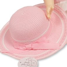 BW-0503-0804: Baby Girls Straw Hat With Bow (12-24 Months)