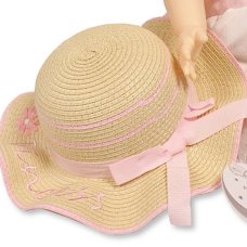 BW-0503-0805: Baby Girls Princess Straw Hat With Bow (12-24 Months)