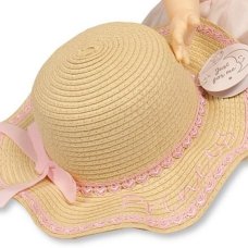 BW-0503-0807: Baby Girls Princess Straw Hat With Bow (12-24 Months)