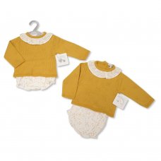 BW-10-1109: Baby Knitted 2 Piece Outfit (NB-9 Months)