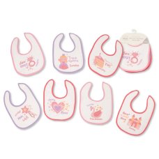 BW-104-766: Baby Girls Princess Days of the Week Bibs (7 Pack)