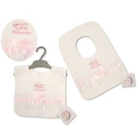 BW-104-824: Baby Pop Over Lace Bibs- Princess