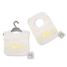 BW-104-825L: Baby Pop Over Lace Bibs- Lemon