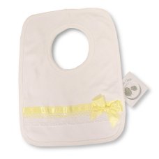 BW-104-828L: Baby Pop Over Lace Bibs- Lemon